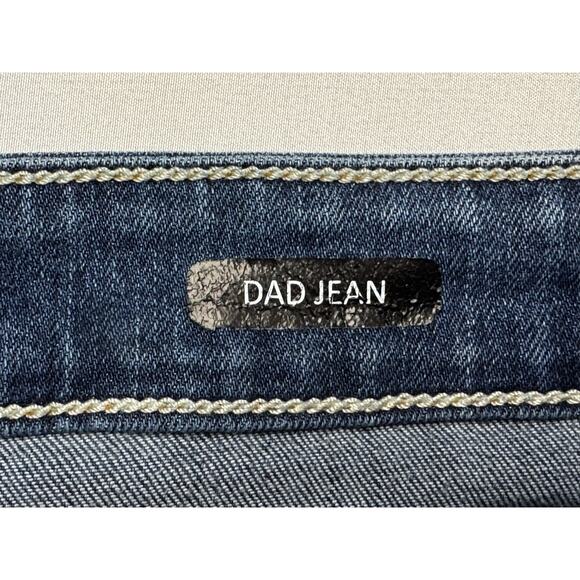 Judy Blue Women's Distressed Raw Hem Stretch Denim Dad Jeans - Size 15 (36x30.5) - Picture 5 of 6